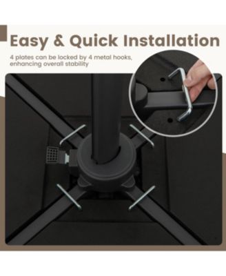 Heavy-Duty Offset Umbrella Base with Fillable Spouts