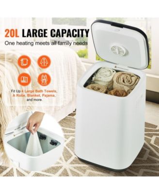 Towel Warmer for Bathroom, Large Bucket with Child Lock, Temp Indicator, 24H Timer & Auto Shut-Off, Fits 4 Towels, Blankets & Clothes