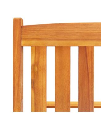 Sun Lounger Solid Acacia with Bright Green Cushion