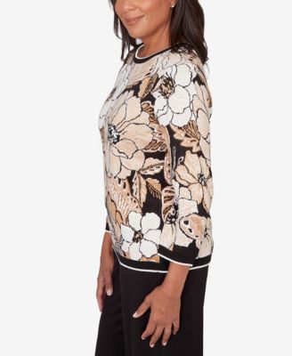 Women's Seville Jacquard Floral Butterfly Sweater