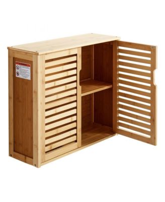 Bathroom Wall Cabinet with Doors and Adjustable Shelves