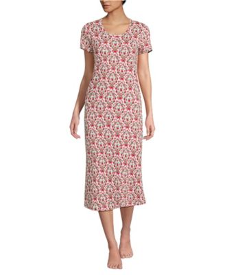 Women's Cotton Short Sleeve Midcalf Nightgown