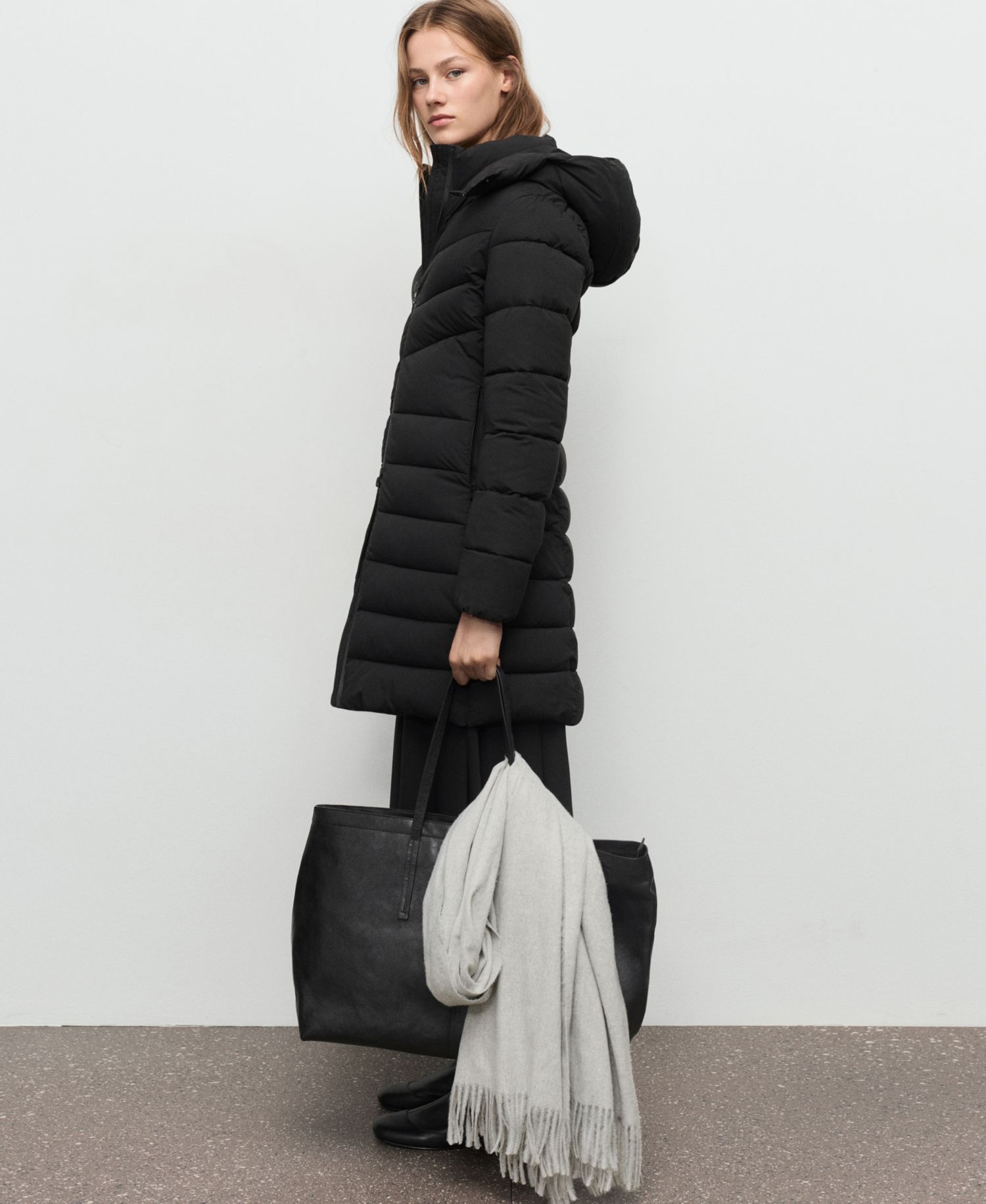 Women's Hood Midi Quilted Anorak