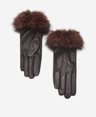 MANGO - Women's Combined Leather Gloves