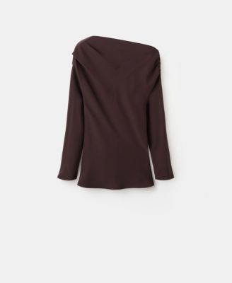 Women's Asymmetrical Neckline Blouse