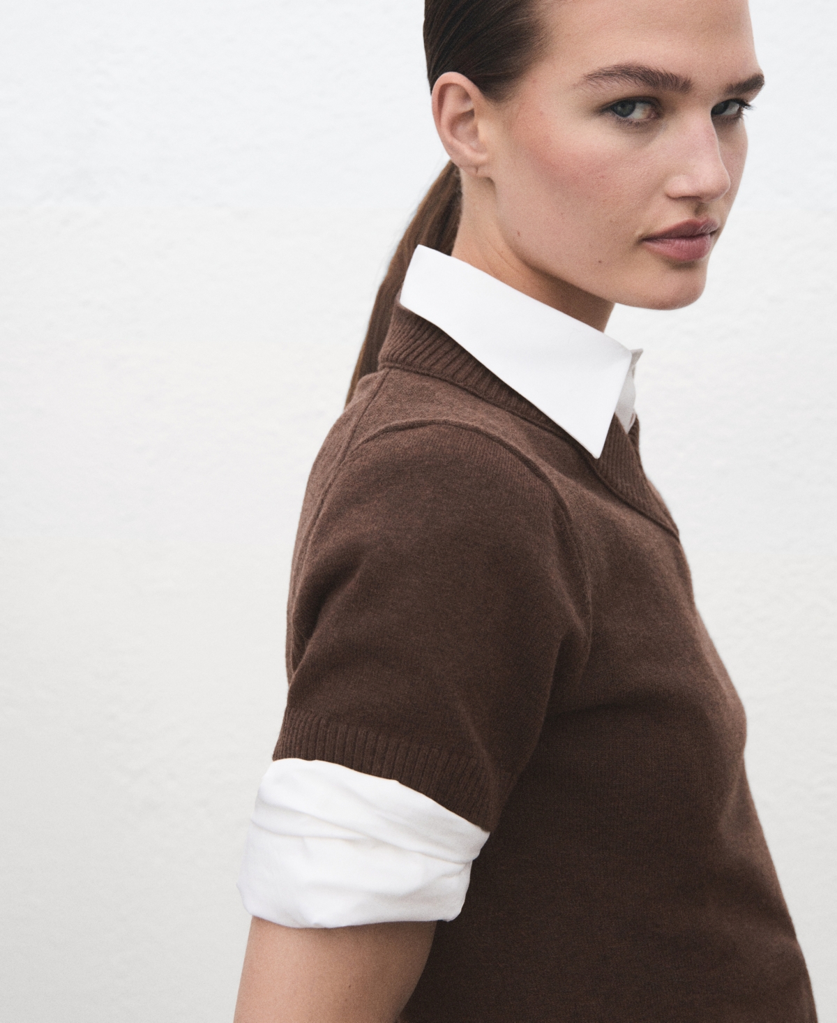 Mango Women's V-Neck Knit Sweater