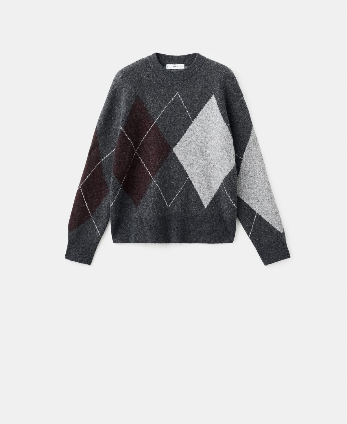 Mango Women's Diamond-Patterned Knitted Sweater