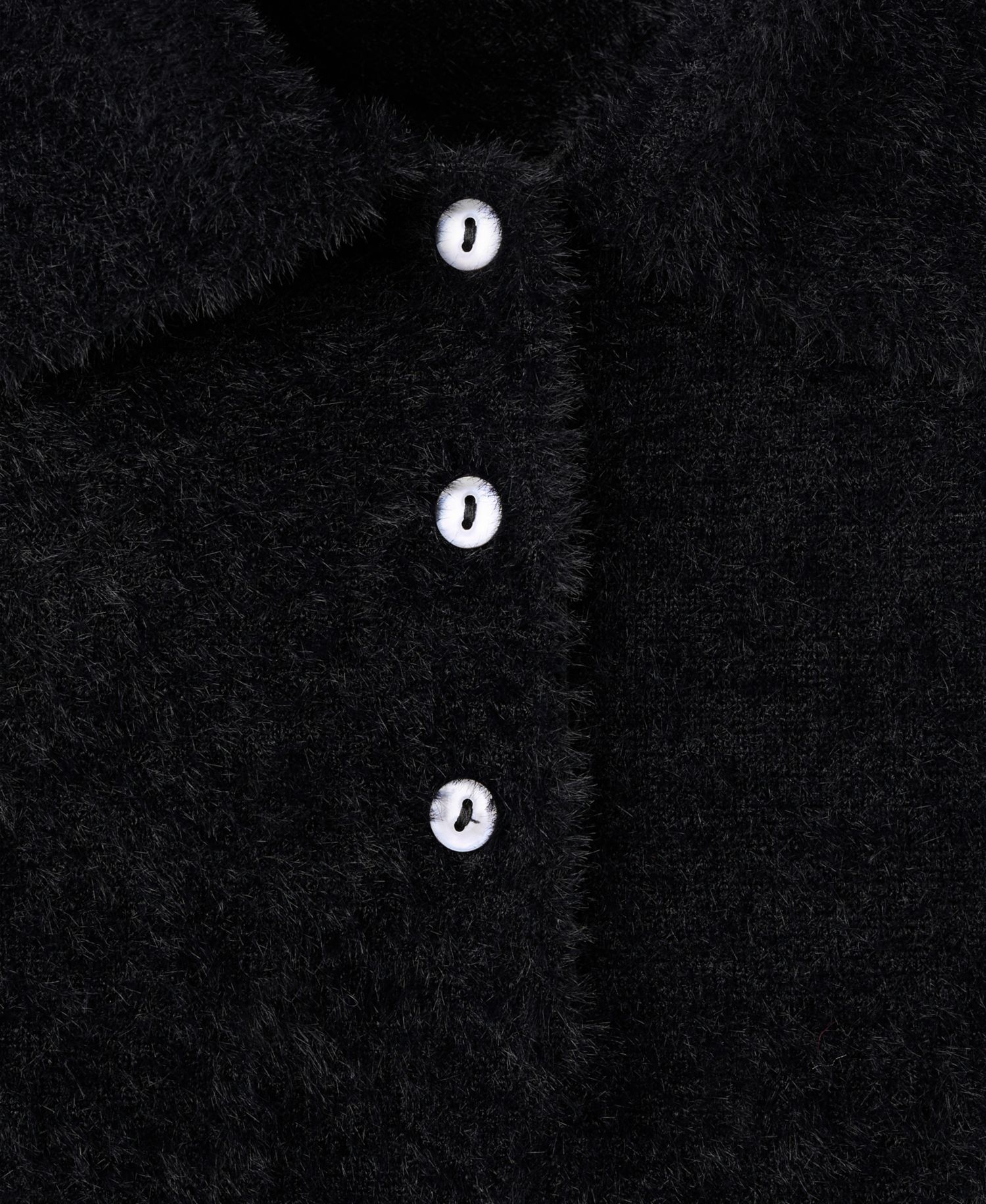 Women's Faux Fur Polo-Neck Sweater