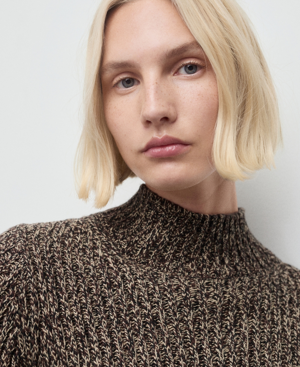 Mango Women's Speckled Perkins-Neck Sweater