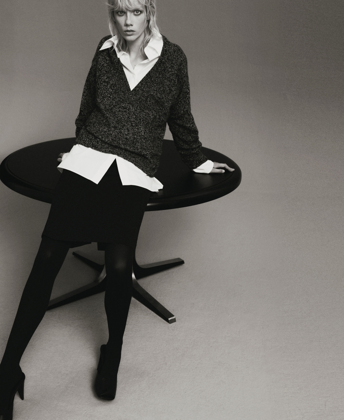 Mango Women's Speckled V-Neck Sweater