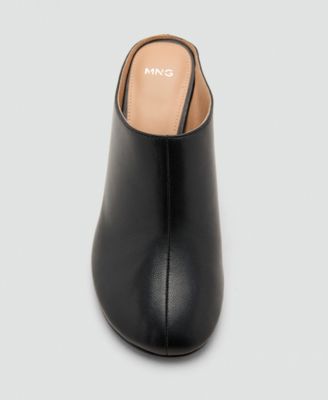 Women's Leather Heeled Clogs