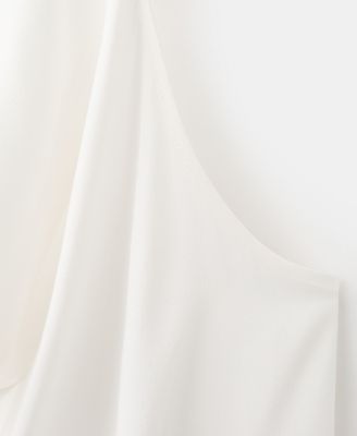 Women's Draped Neck Satin Blouse