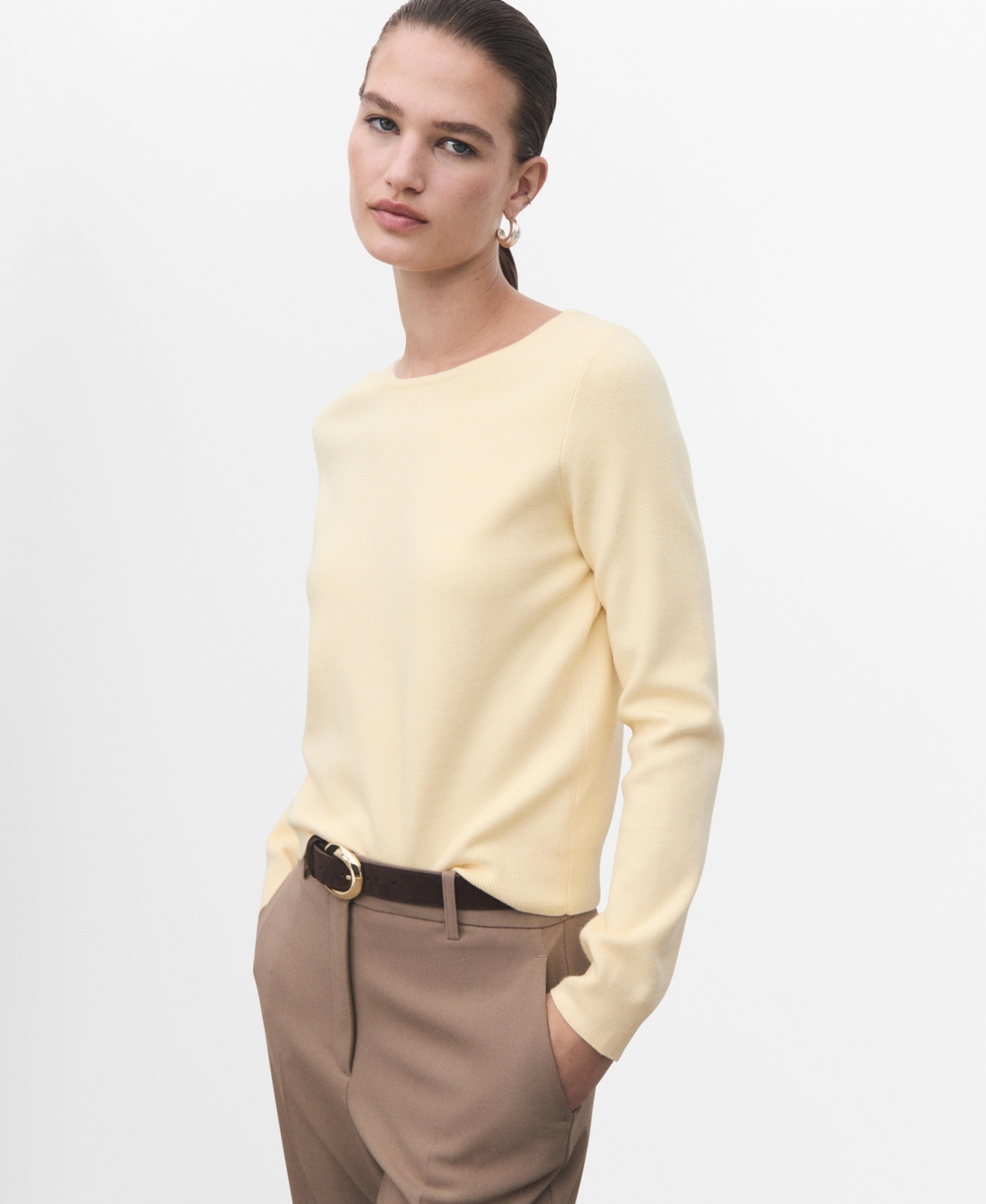 Mango Women's Fine-knit Sweater In Neutral