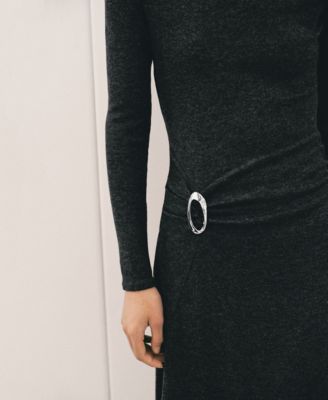 Women's Ring Detail Ruched Dress