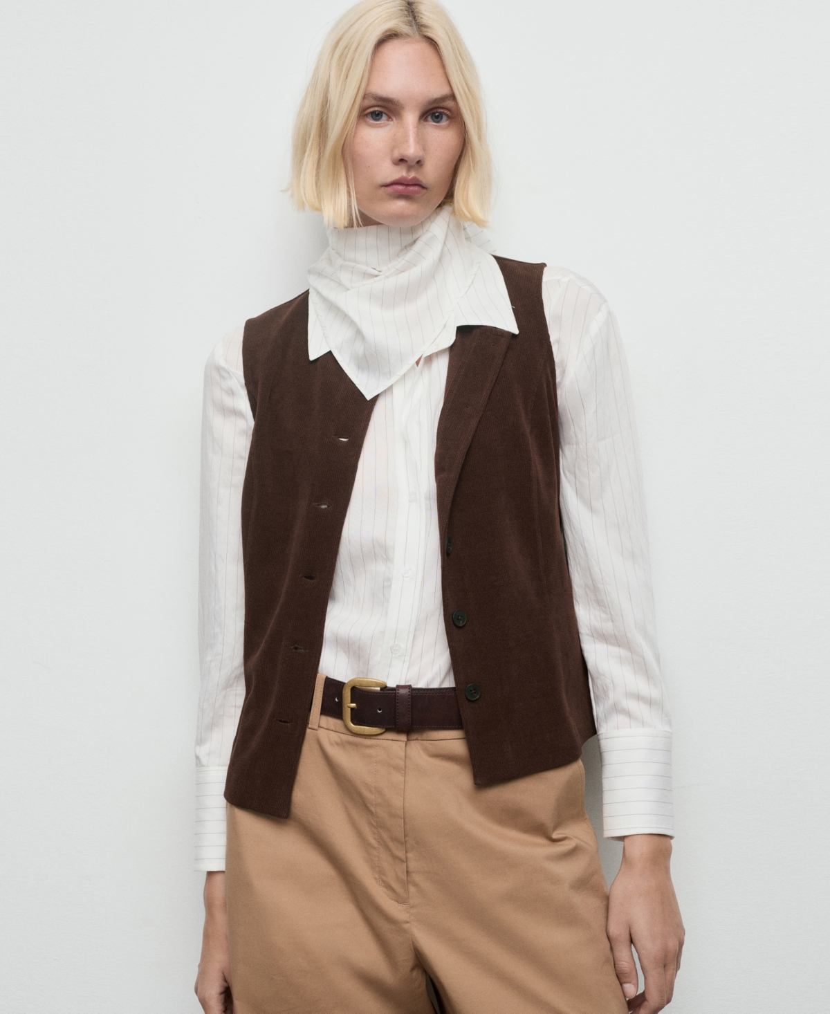 Mango Women's Corduroy Suit Waistcoat