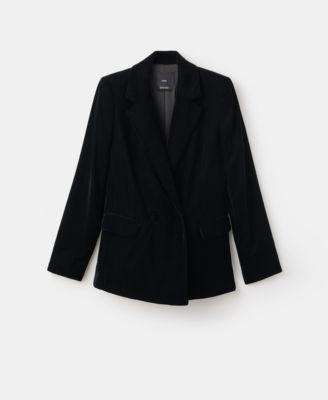 Women's Double-Breasted Velvet Jacket