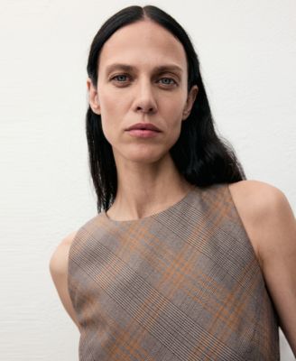 Women's Check Belt Dress