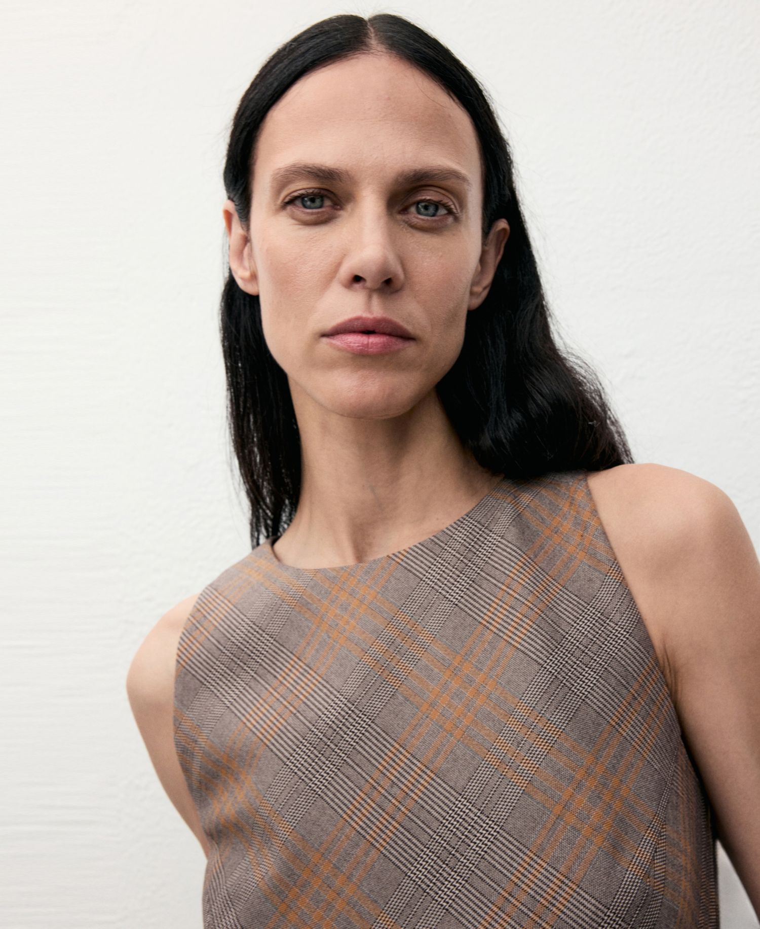 Women's Check Belt Dress