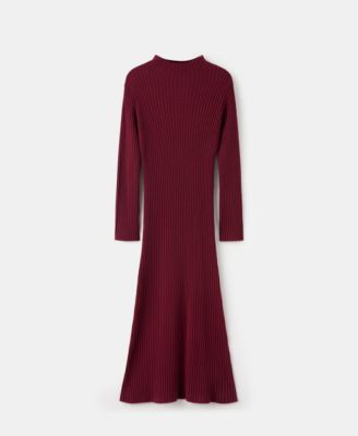 Women's Perkins-Neck Ribbed Dress