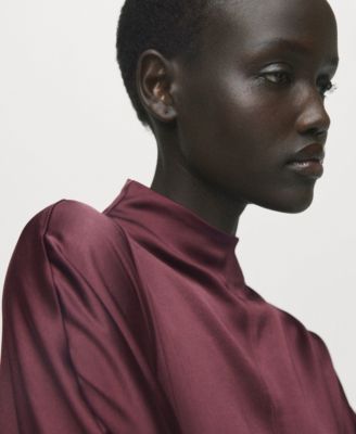 Women's Belt Satin Dress