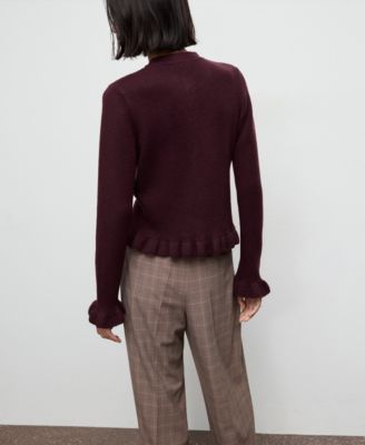 Women's Ruffle Knit Cardigan