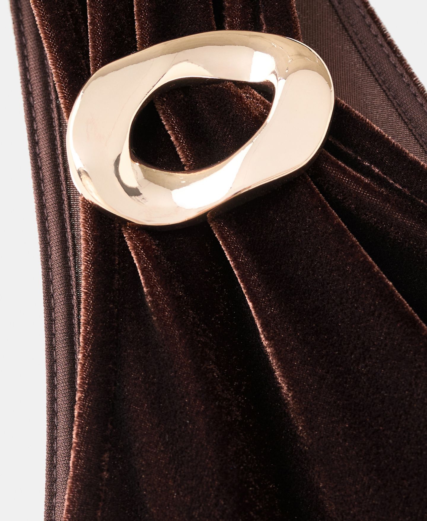 Женский комбинезон MANGO Metallic Detail Velvet Jumpsuit, цвет: Коричневый — фото 5