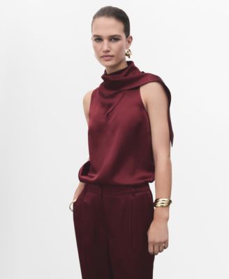 MANGO - Women's Foulard Satin Blouse