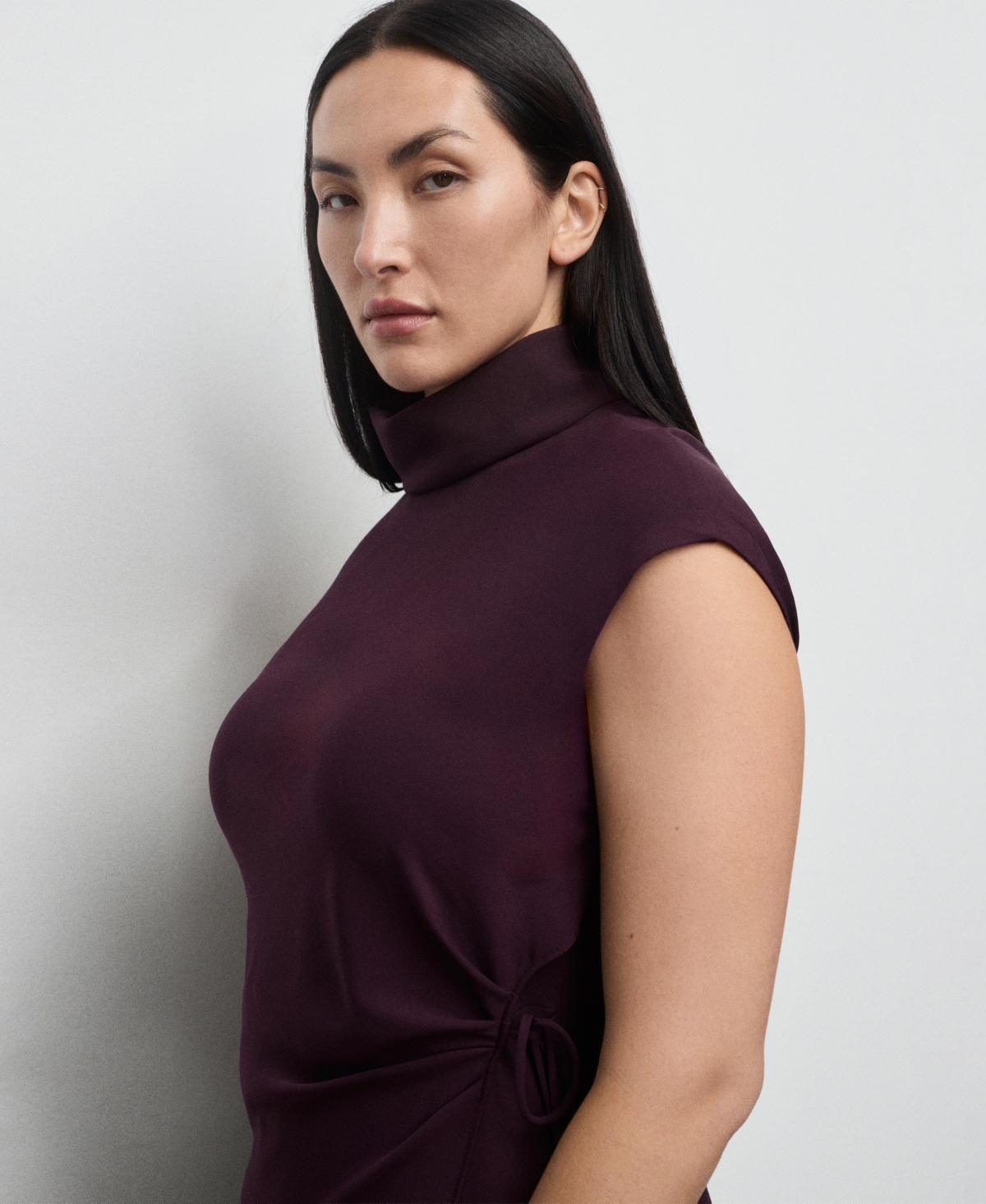 Mango Women's Turtleneck Wrap Dress