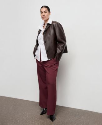 Women's High-Waist Straight Pants