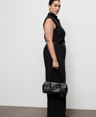 Women's Draped Neck And Belt Jumpsuit