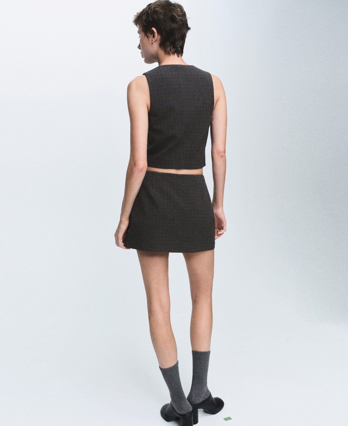 Mango Women's Check Suit Waistcoat