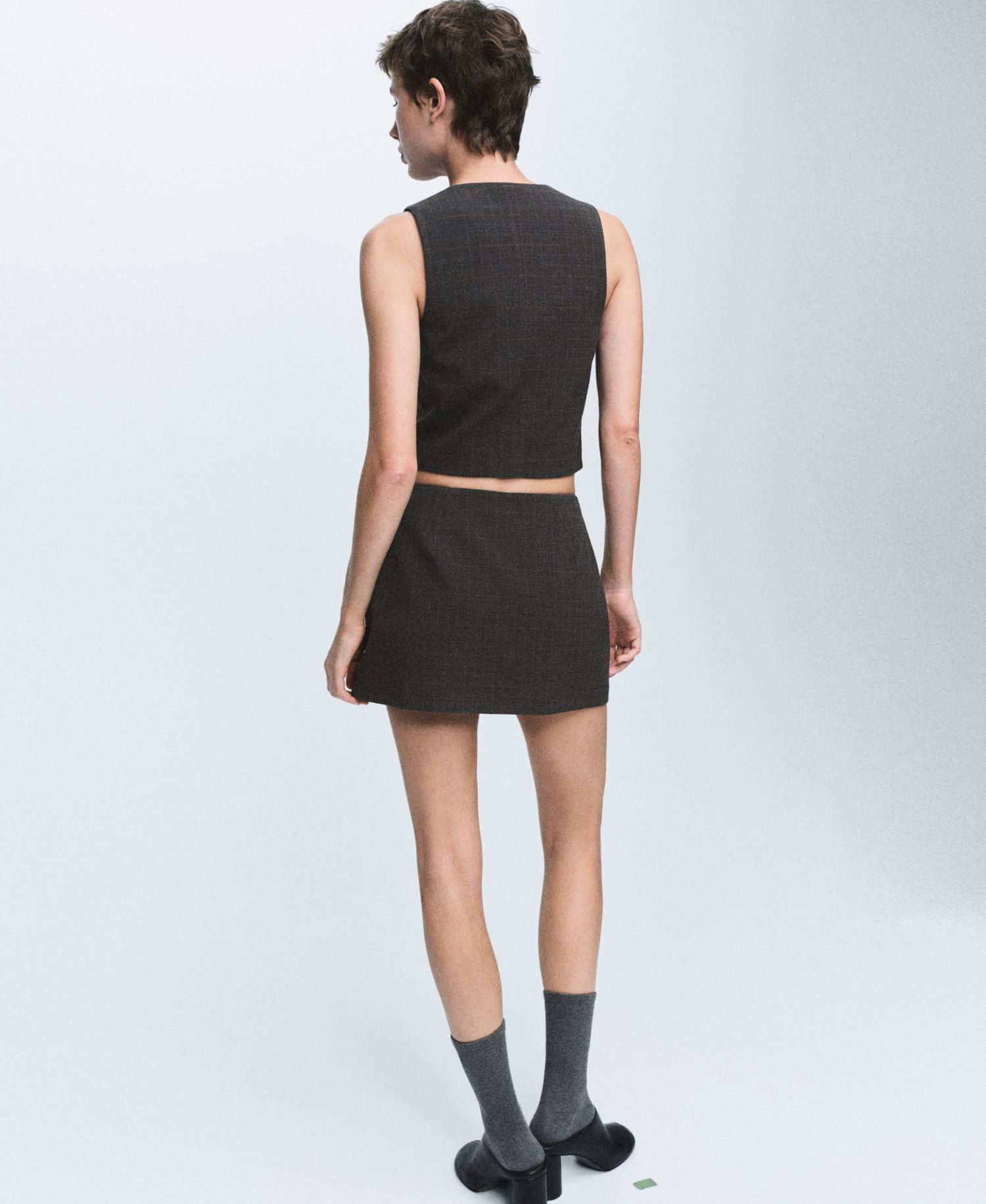 Women's Check Suit Vest