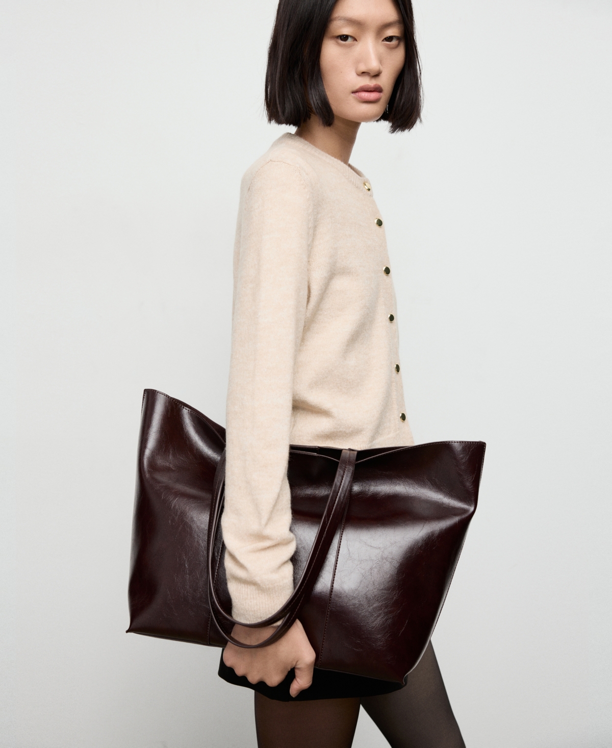 Mango Women's Knitted Button Cardigan