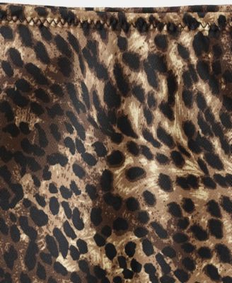 Women's Leopard-Print Satin Skirt