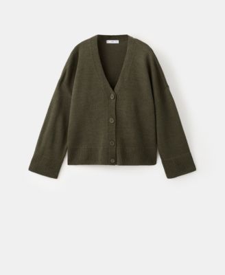 Women's Oversized V-Neck Cardigan Sweater