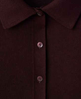 Women's Shirt Collar Cardigan