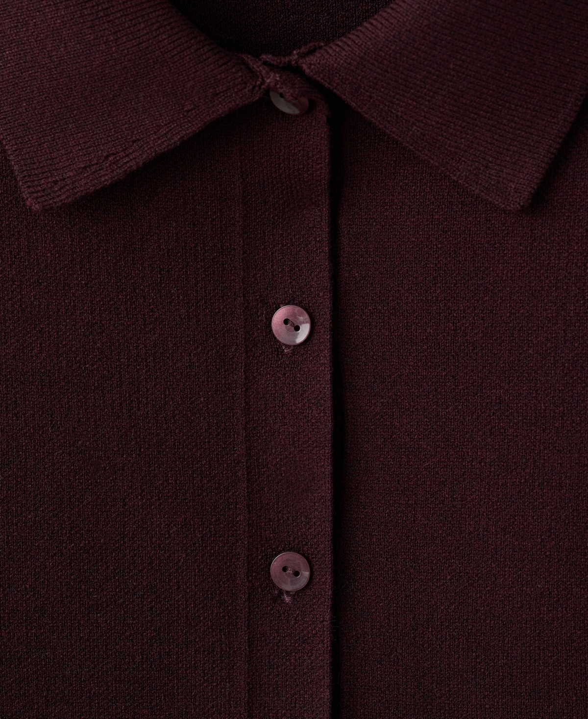 Mango Women's Shirt Collar Cardigan In Burgundy