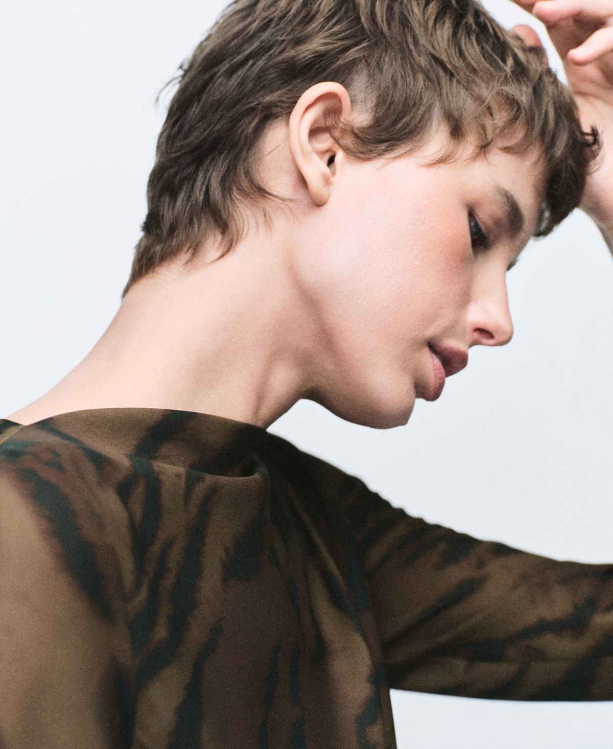 Mango Women's Satin Animal-Print Dress