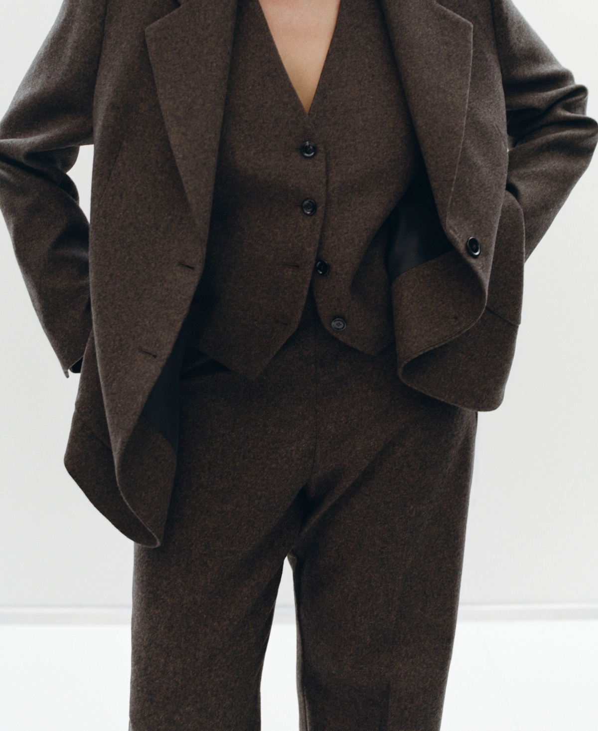 Mango Women's Speckled Wool Suit Jacket