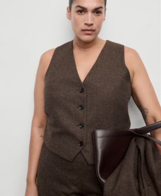 Women's Speckled Wool Vest