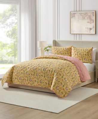 Ardenna Floral 3-Pc. Quilt Set, King