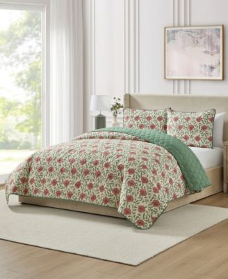 Ezza Floral 3-Pc. Quilt Set, Full/Queen