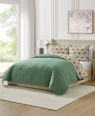 Ezza Floral 3-Pc. Quilt Set, King