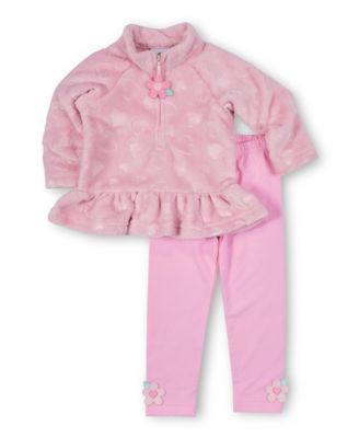 Little Girls Heart Fleece Top