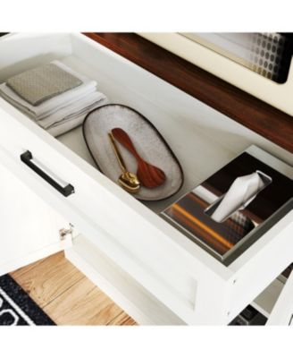 71" Farmhouse Kitchen Pantry Sideboard w/ Hutch & Charging Station