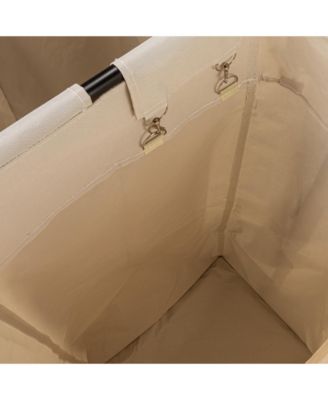 2-bag Rolling Laundry Sorter, Natural