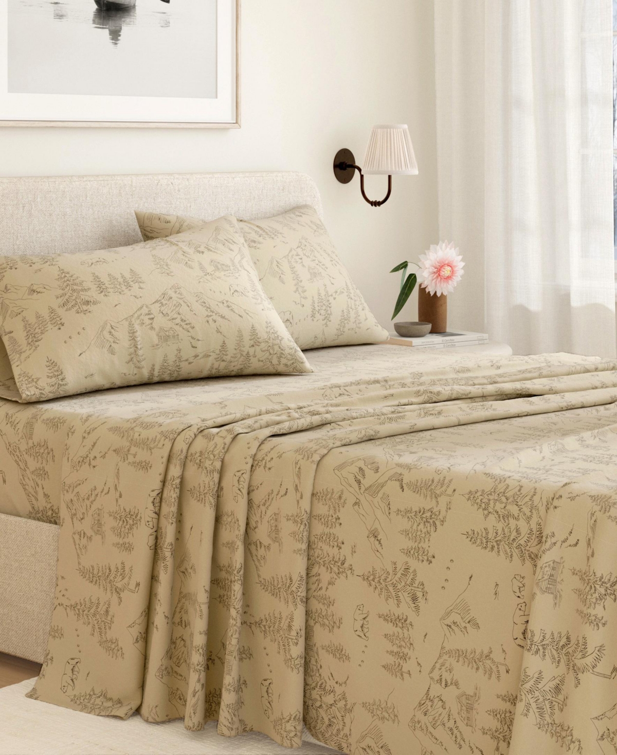 Linery & Co. Ultra-Soft Turkish Cotton Flannel Lodge Print Sheet Set