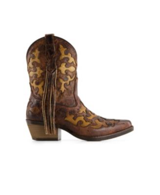 Women's Real Leather Pointed Toe Cowgirl Boots