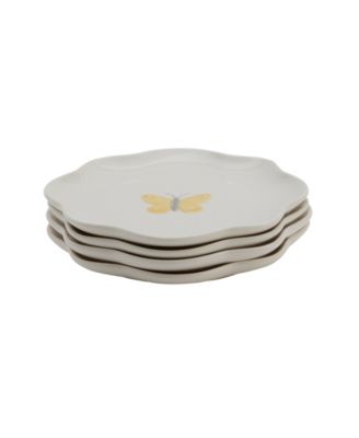 Spring Scalloped Appetizer Plates, Set of 4, Exclusively at Macy's