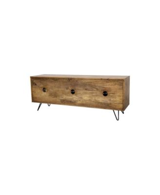 Alpine Solid Wood TV Stand, Natural